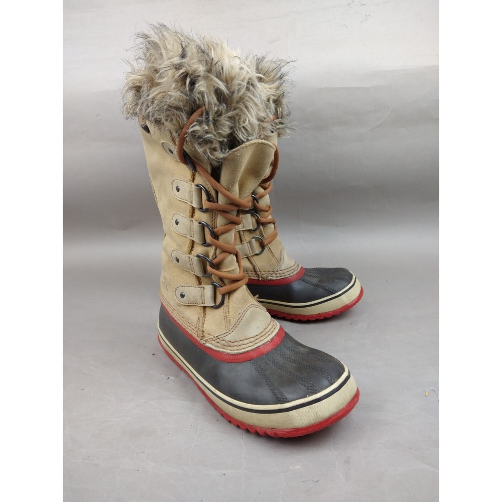SOREL Joan of Arctic Tan Suede Faux Fur‎ Tall Winter Boots Women's 7, NL1540254 - Picture 13 of 13